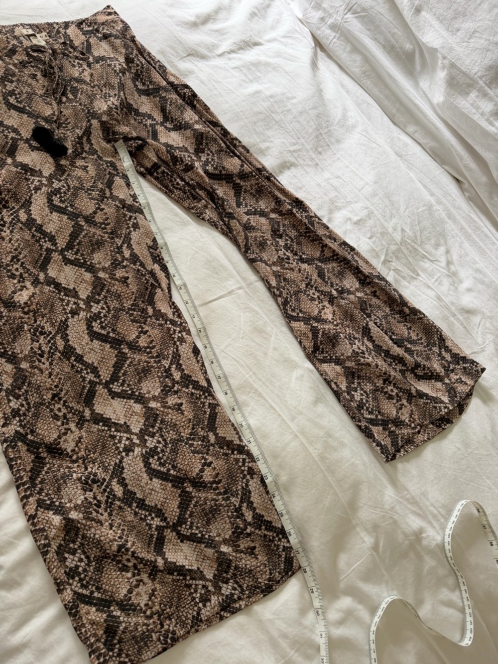 Figue Wide Leg Snake Print Pants - Brown & Black XS never worn - Picture 3 of 6